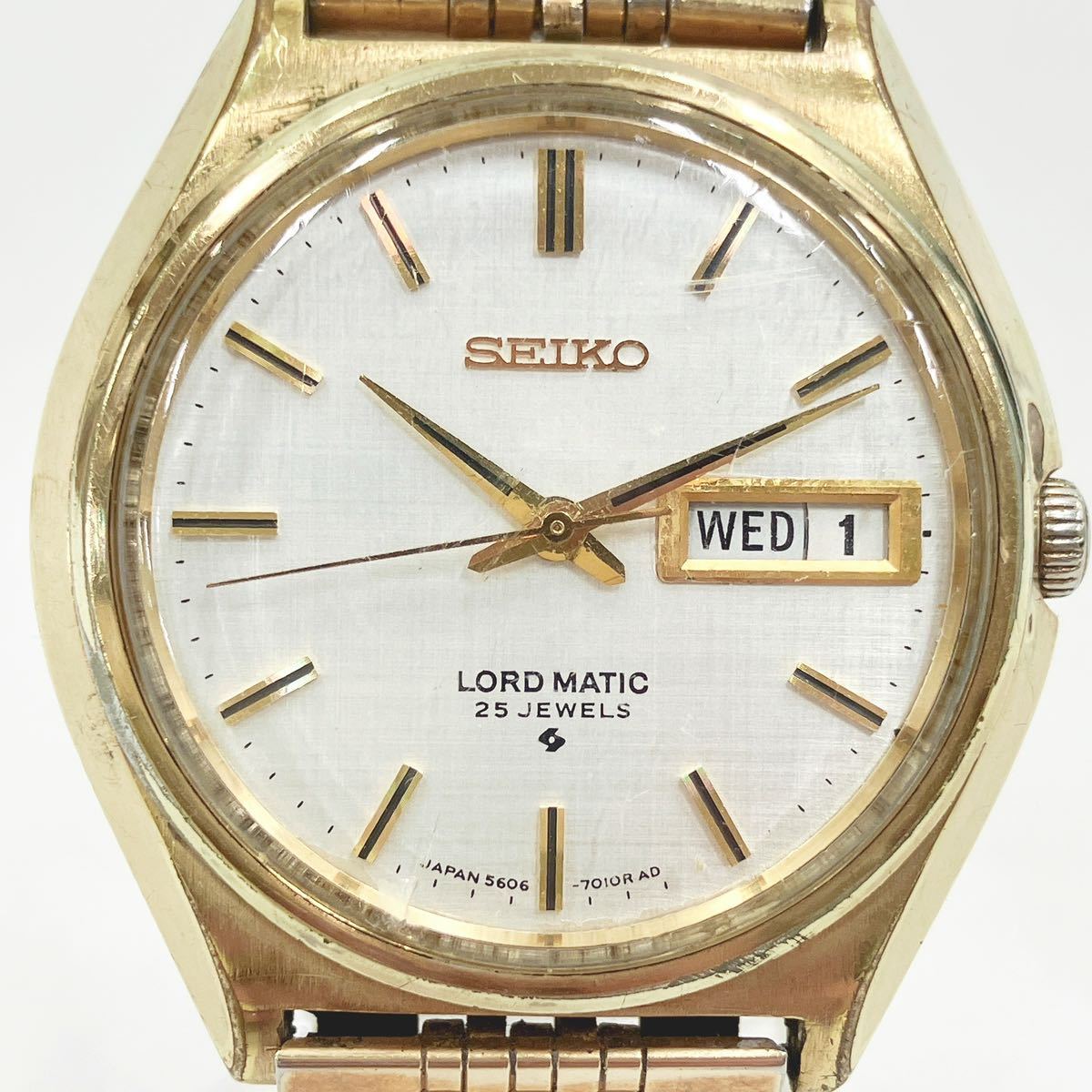 稼働品 SEIKO セイコー LM ロードマティック 5606-7010 デイデイト 25 