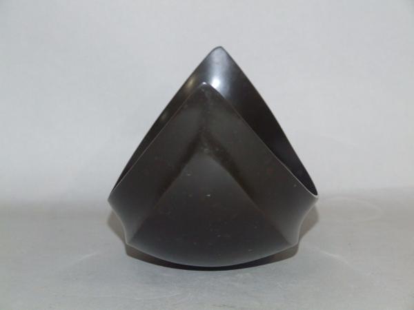 宝扇】茶道具/釣舟花入 砂張銅/2代 藤井喜左衛門 作/共箱/美品