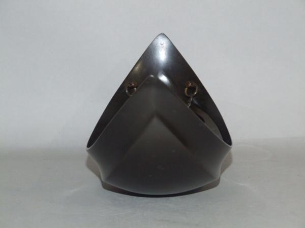 宝扇】茶道具/釣舟花入 砂張銅/2代 藤井喜左衛門 作/共箱/美品