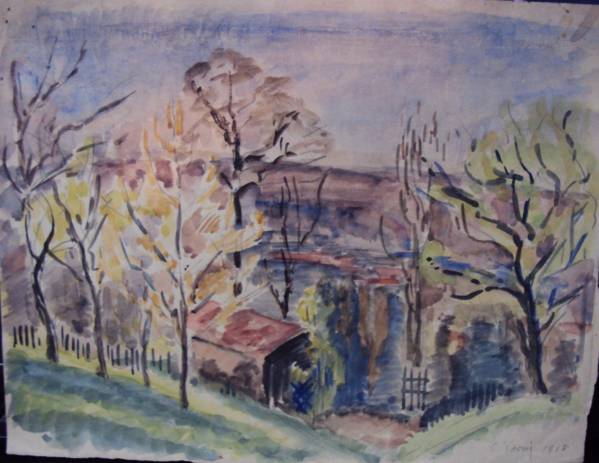 ◆作者不詳◆ローマ字サイン・１９１８◆とても見事な水彩画」