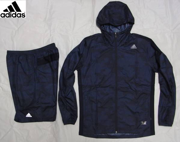 新品アディダス五郎丸ADIDAS紺カモフラ ウィンド ジャージ上下XO