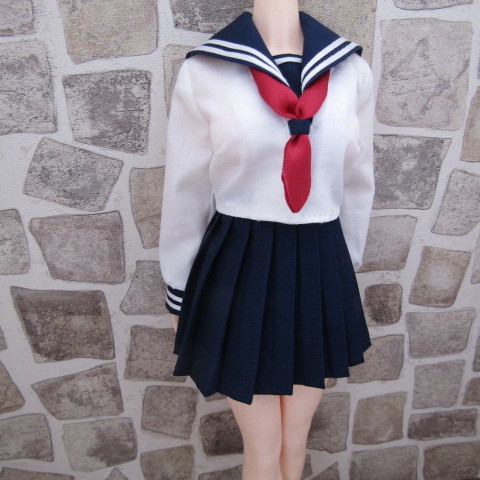 1&frasl;6ドール TBLeague ｓ４２A 濃紺のセーラー服 制服 女子高生コス