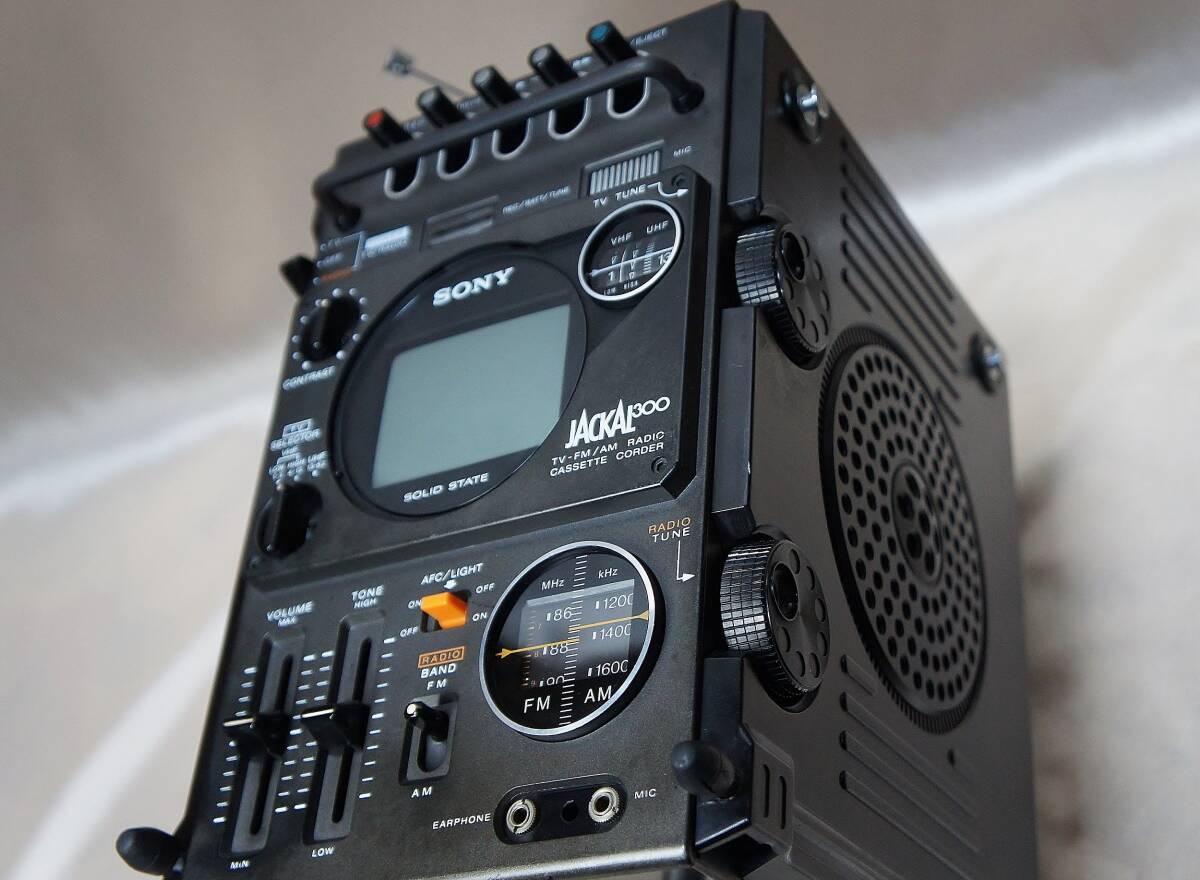 ☆綺麗☆カセット＆ラジオ動作品☆SONYジャッカルFX-300☆BCLラジオカセット☆ソニー☆ラテカセ☆ラジカセ☆JACKAL☆_1
