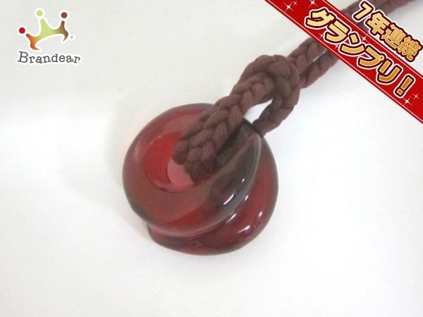 バカラ ネックレス 美品 クリスタルガラス×化学繊維 Baccarat
