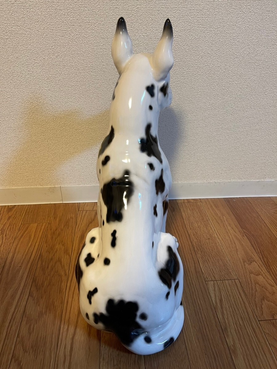犬 陶器 置物 ダルメシアン オブジェ ガーデニングなど 高さ約50cm 幅