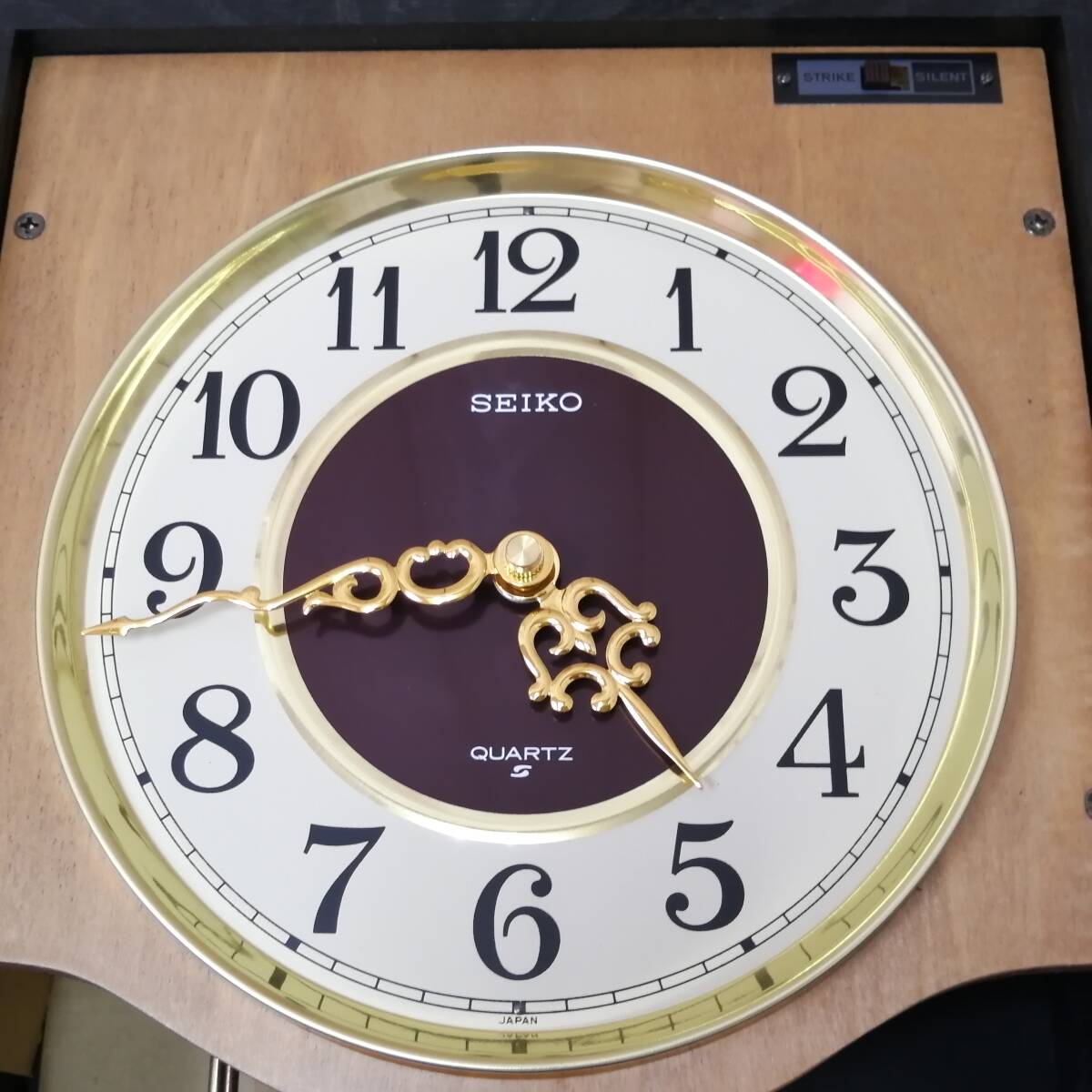 ◎24032515 SEIKO/セイコー PQ810B 木製掛け時計 クオーツ 柱時計