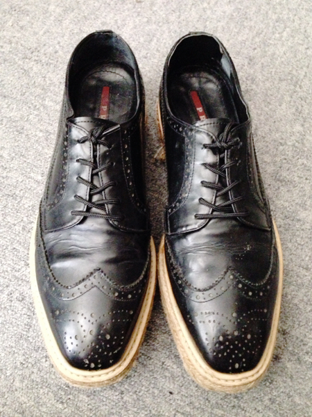 PRADA プラダ ウィングチップ ラバーソール スニーカー シューズ