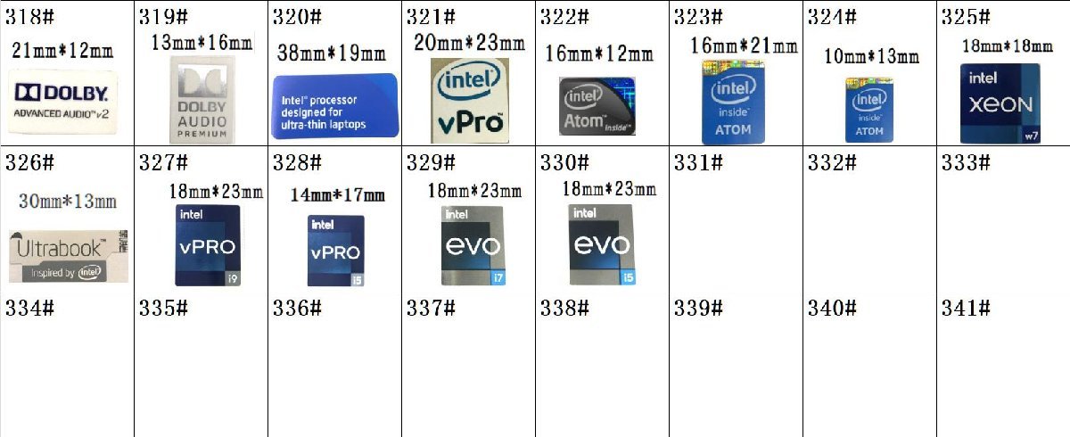 261# 第十一代【intel CORE i7】エンブレムシール □18*18㎜□ 条件