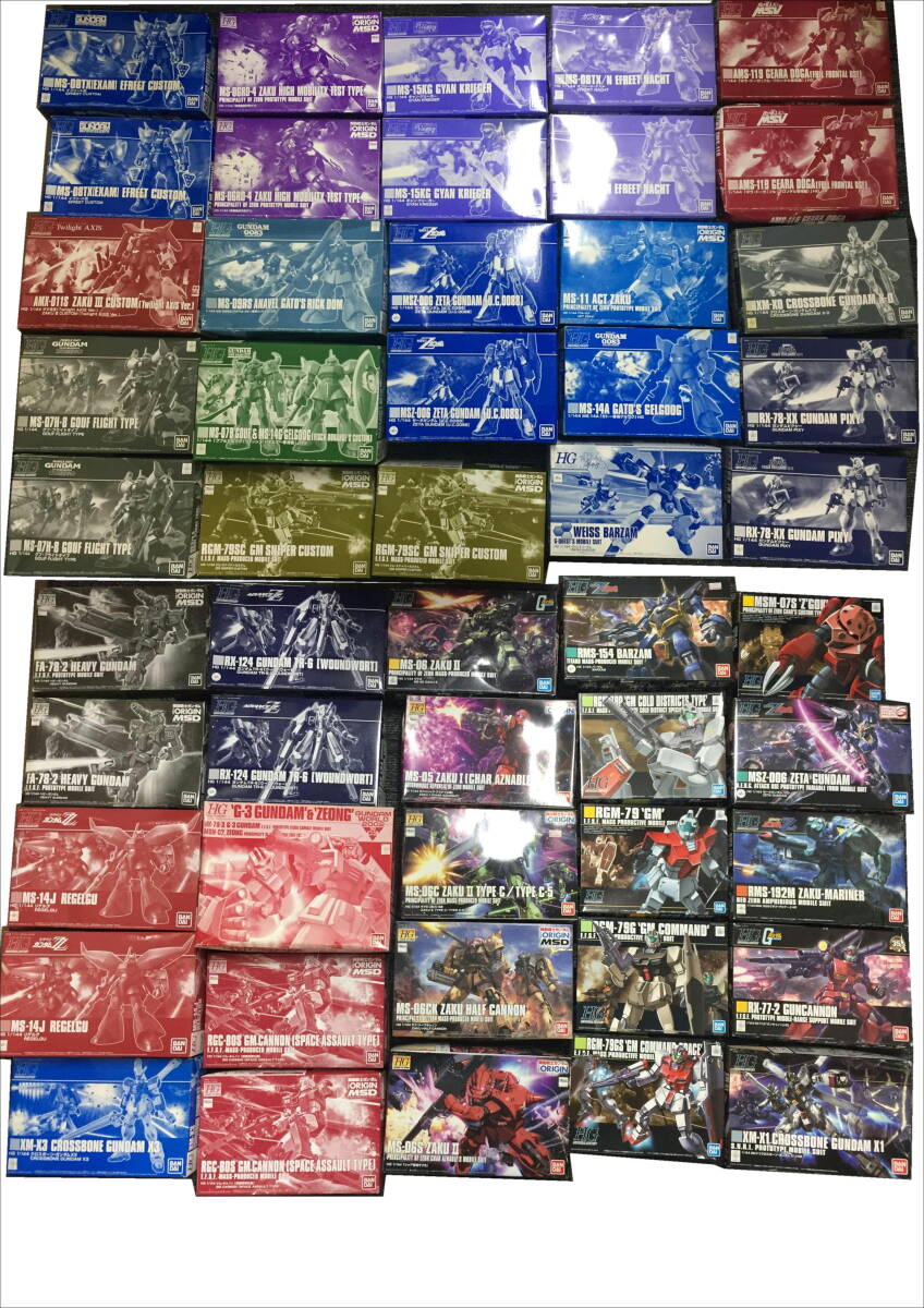 FY-374 未組立 ガンプラ HGUC MG プレバン まとめ売り 大量 57体セット