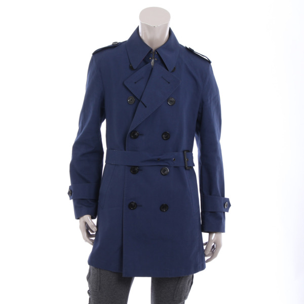 バーバリーブラックレーベル トレンチコート ネイビー M (12791