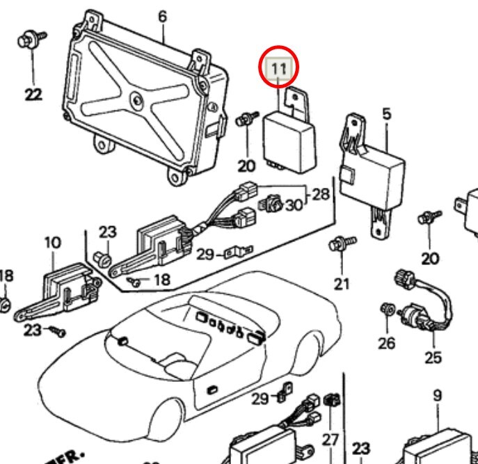 未使用 ホンダ 純正 NSX NA1 NA2 NSX-R GT NSX-T NSX-S NSX-R メインリレーASSY HONDA Genuine Main relay assembly_2