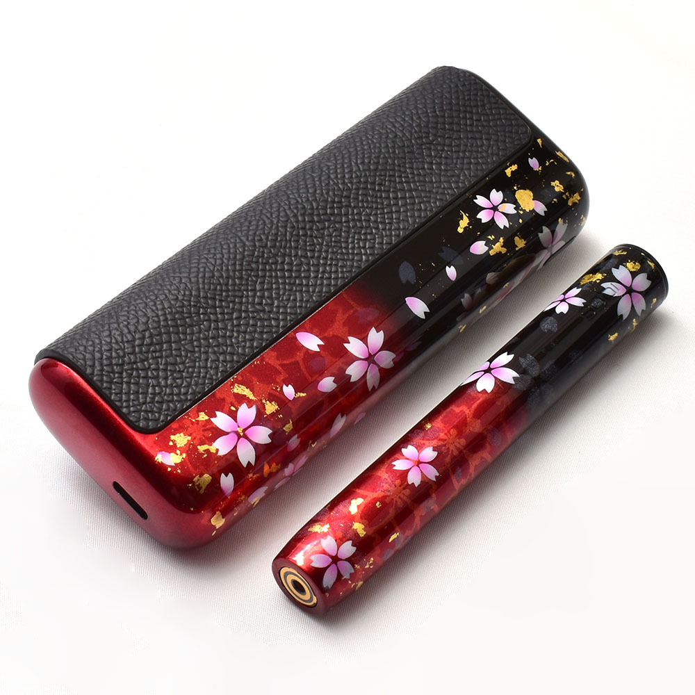 最新 IQOS ILUMAiPRIME カスタムペイント 桜鯉柄 レッド アイコス