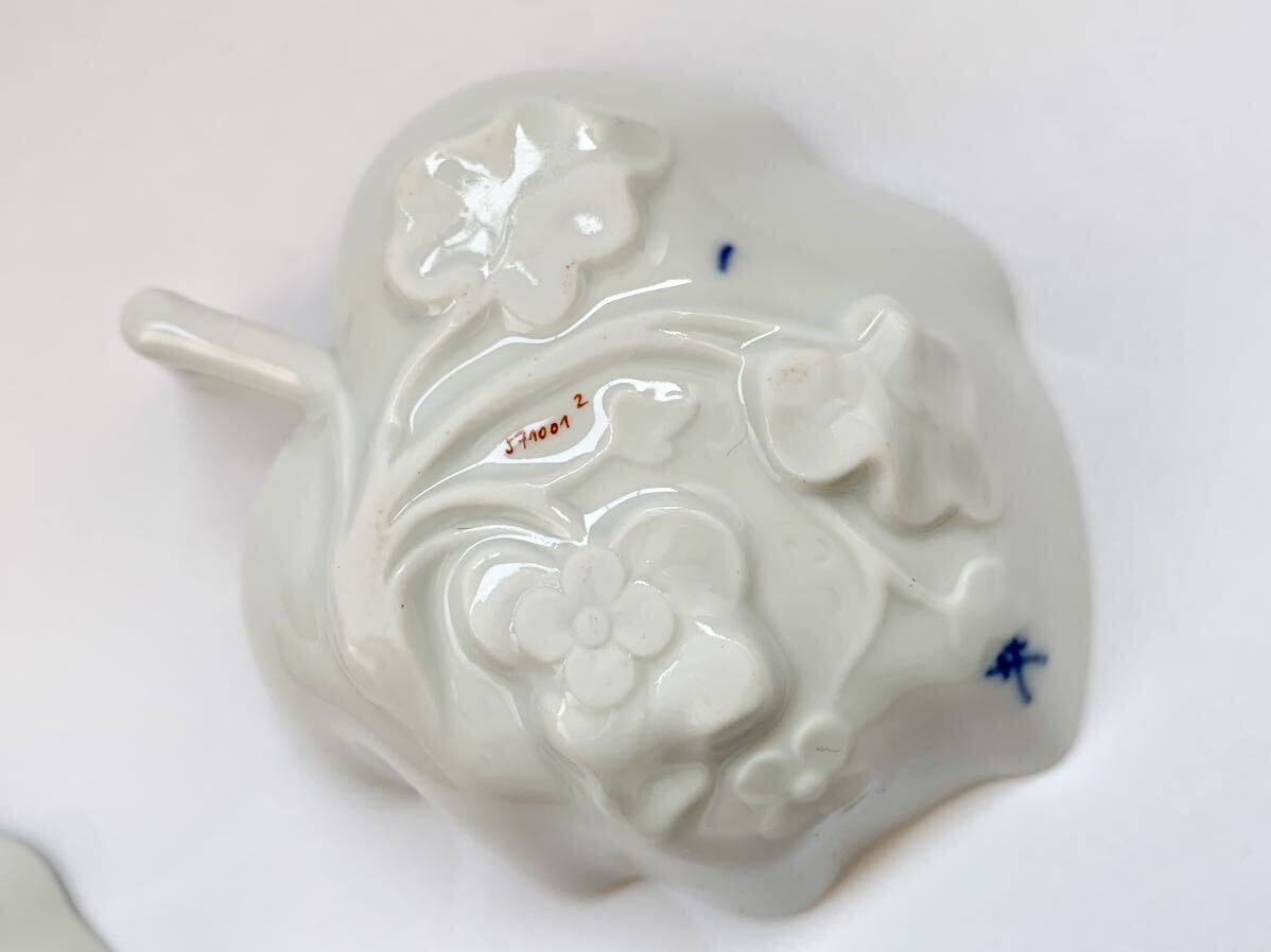 1円スタート【MEISSEN/マイセン】柿右衛門様式花鳳凰図隅入小皿5客 完