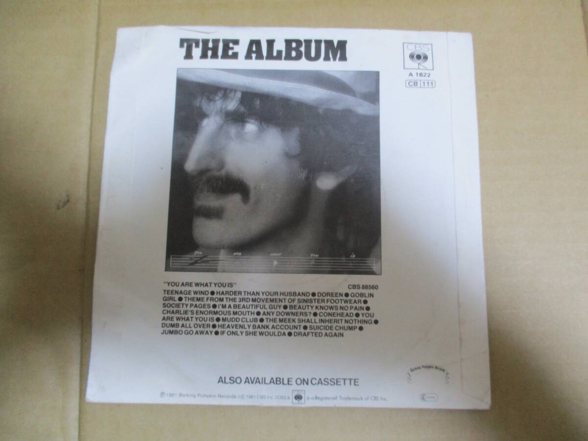 EP　フランク・ザッパ　FRANK ZAPPA　you are what you is/harder than your husband　UK盤_2