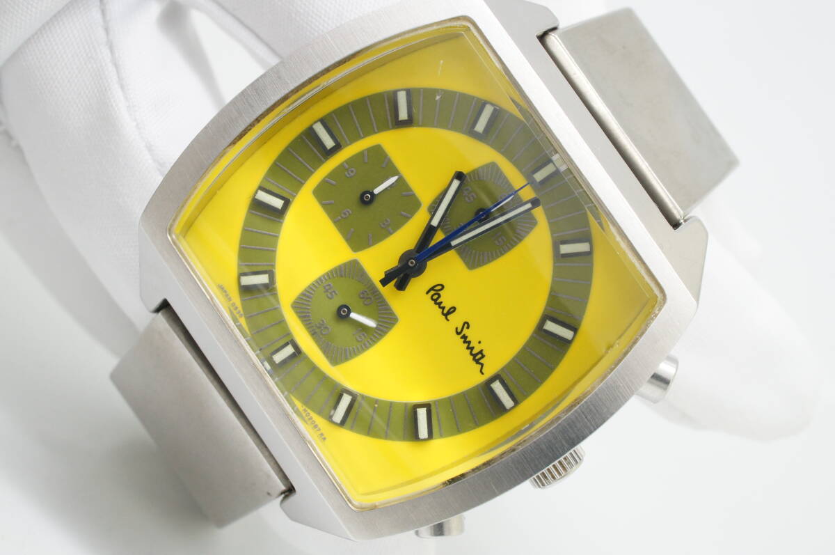 W40 作動良好 Paul Smith ポールスミス クロノグラフ 0530-H00893