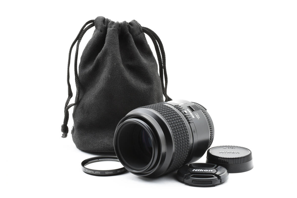 【美品/作例】Nikon AF Micro Nikkor 105mm f/2.8 D IF AF ニコン ニッコール マクロ AF 一眼レフ カメラ レンズ ポーチ キャップ他付き_1