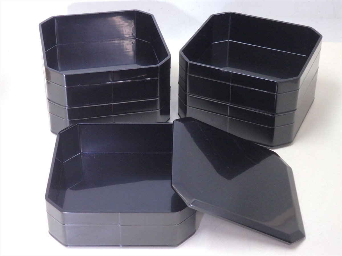 ☆目白宗芳作【輪島塗 縁高 共箱】木製漆器 黒真塗 状態良好！ サイズ