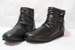 新品◎本革レザー日本製3EねじりリボンショートブーツBL22-5Ssz