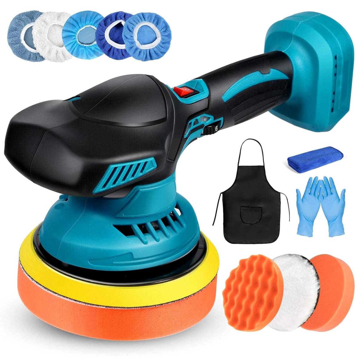 電動ポリッシャー マキタ18vバッテリー 充電式ポリッシャー ダブルアクション コードレスポリッシャー 6段階変速 _1