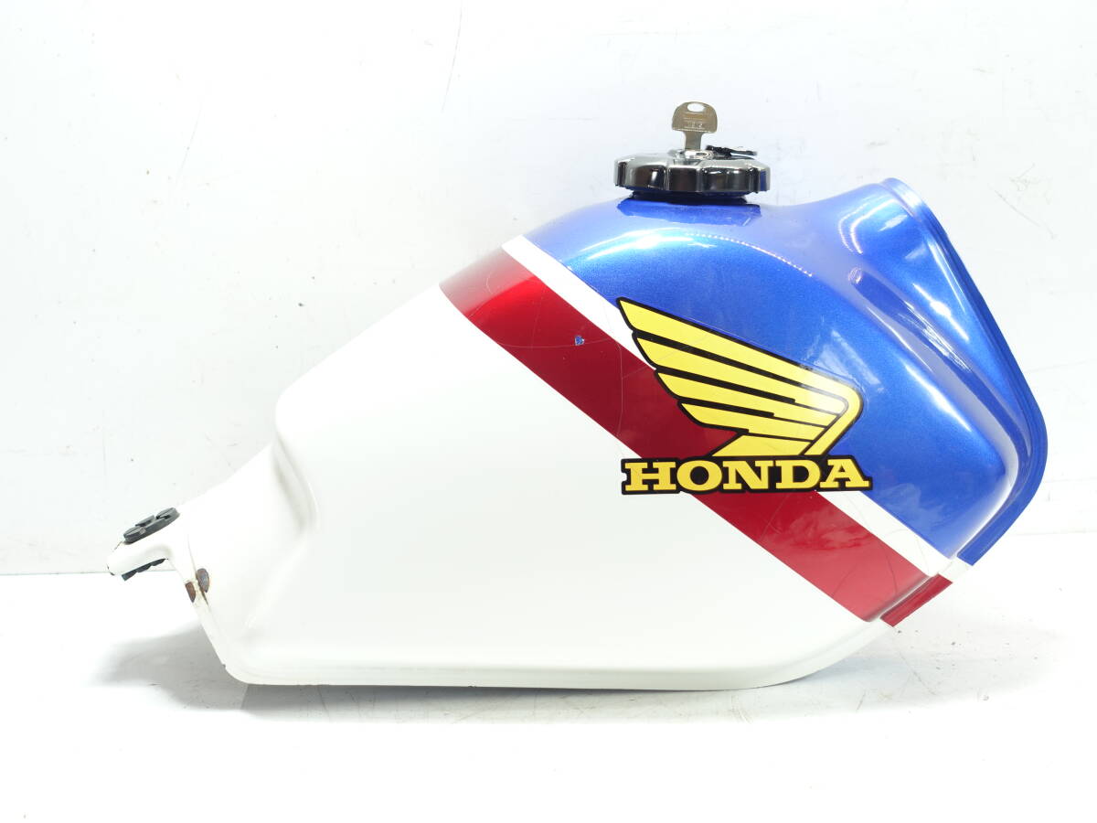HONDA FTR223 トリコロール タンク内錆なし キャップ キー付き 当時物☆室内長期保管☆ホンダ☆FTR223 MC34☆純正 ガソリンタンク