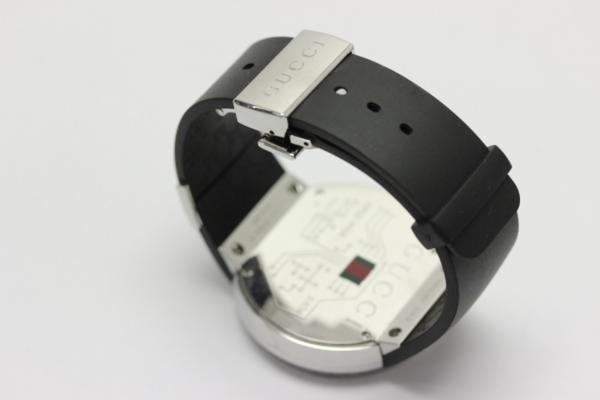 1円 グッチ アイグッチ デジタル 時計 ラバーベルト 316L 電池交換済み