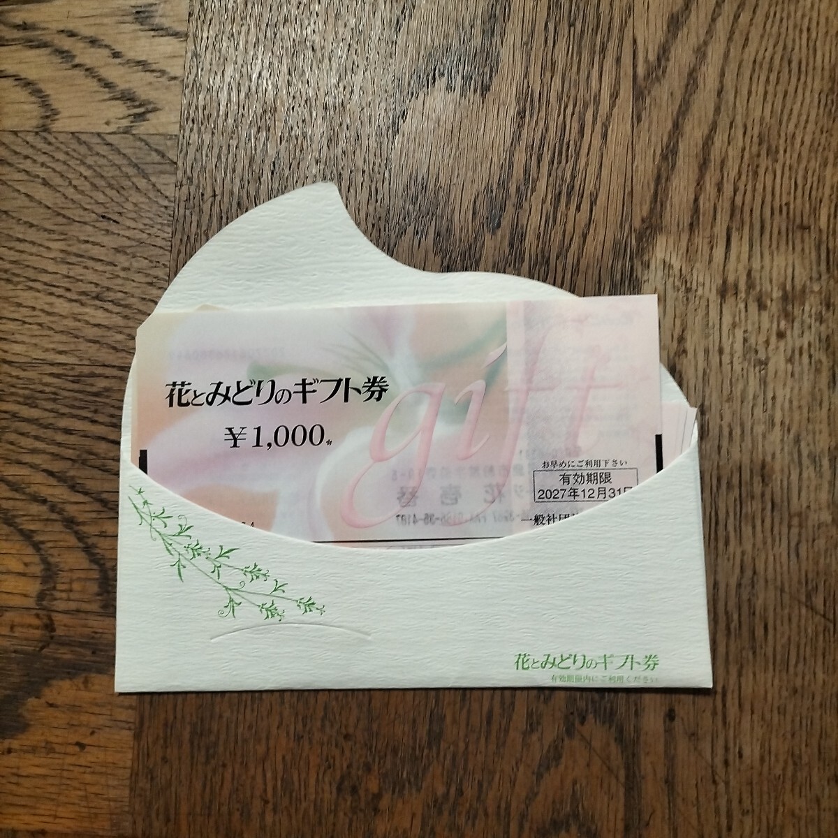 送料無料 花とみどりのギフト券 10,000円分 1,000円券×10枚 有効期限2027年12月31日_1
