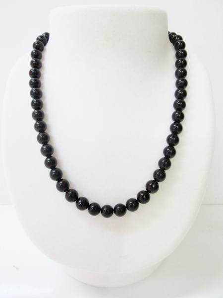 ◆美品！モーニングジュエリー(ジェット)ネックレス／イヤリング