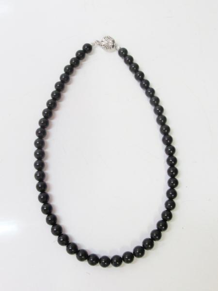 ◆美品！モーニングジュエリー(ジェット)ネックレス／イヤリング