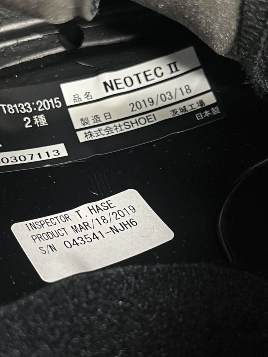 廃盤・デッドストック・SHOEI NEOTEC2・ショウエイ ネオテック2・SPLICER・スプライサー・L(59cm)_10