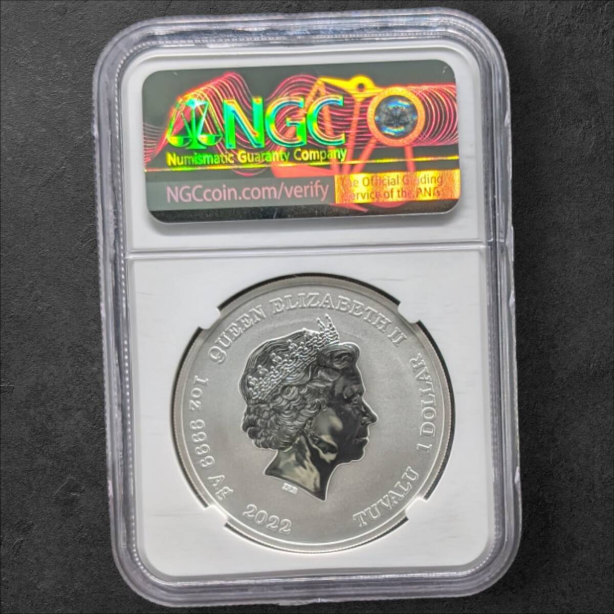2022 ツバル 1オンス ジェームズ・ボンド60周年 PCGS MS70 1円出品!☆007 ジェームズ ボンド 60周年記念☆2022年 ツバル NGC MS70
