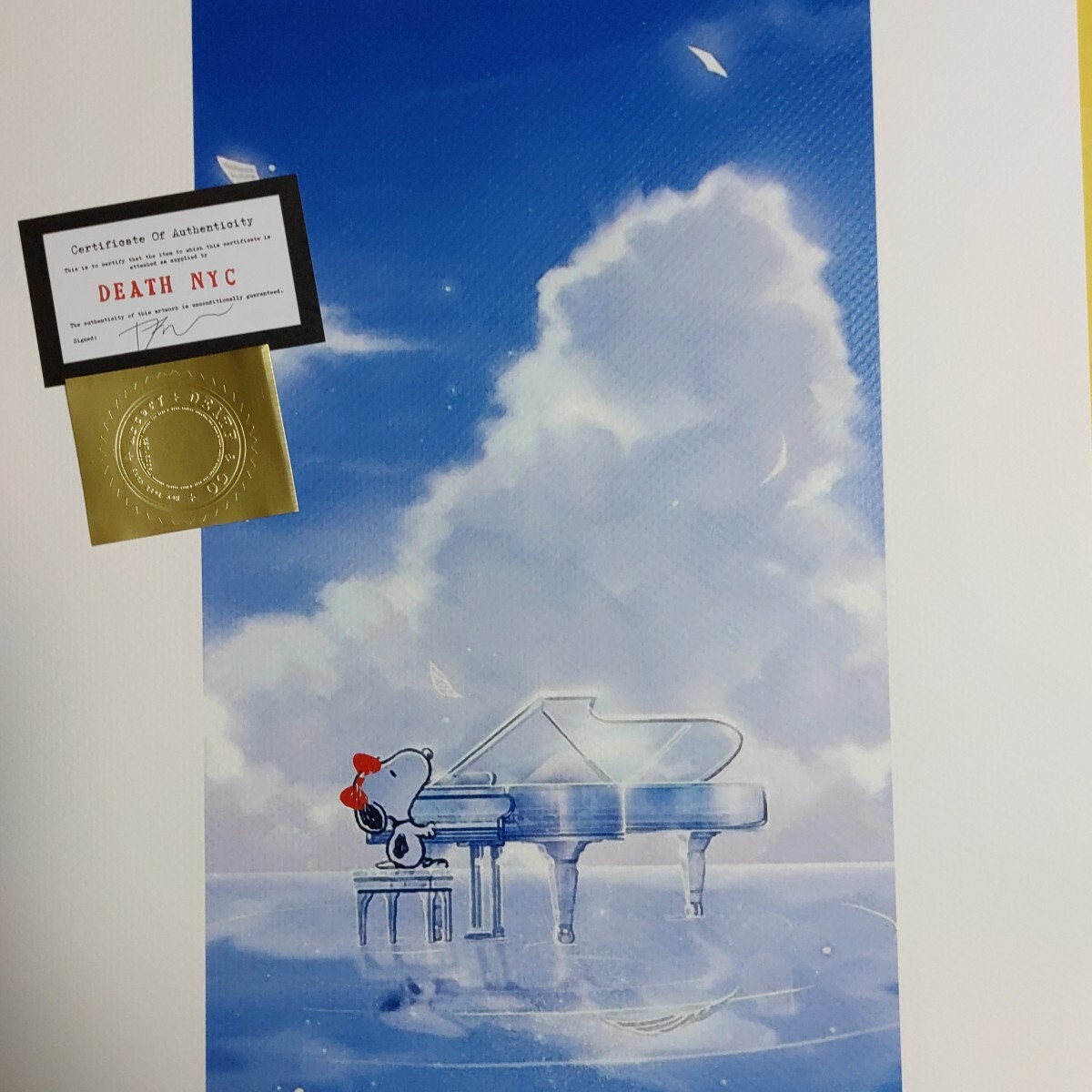 DEATH NYC スヌーピー 100＄紙幣 ポスター 極美品／未使用 DEATH NYC