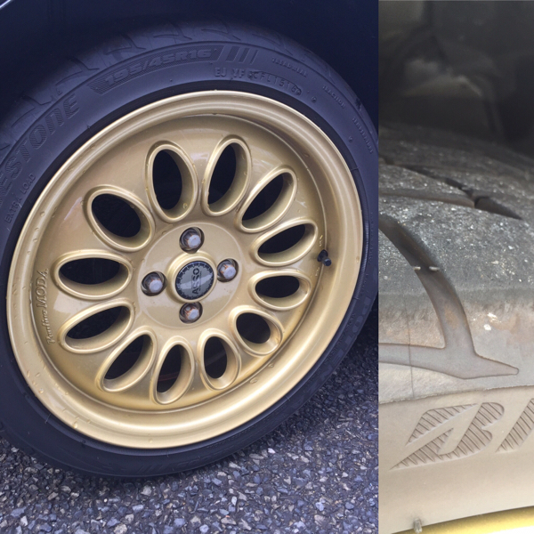 FIAT500用 ホイール ASSO Partire MODA 4本セット タイヤバリ山