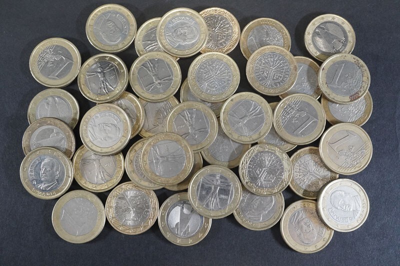 470)外国貨幣ユーロ 合計122ユーロ55セント分 5ユーロ紙幣2枚 ユーロ