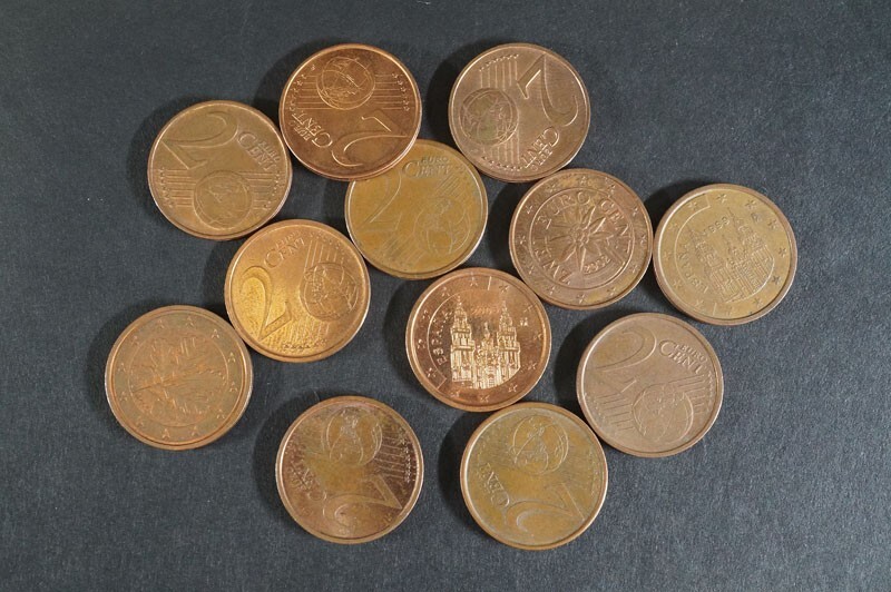 470)外国貨幣ユーロ 合計122ユーロ55セント分 5ユーロ紙幣2枚 ユーロ
