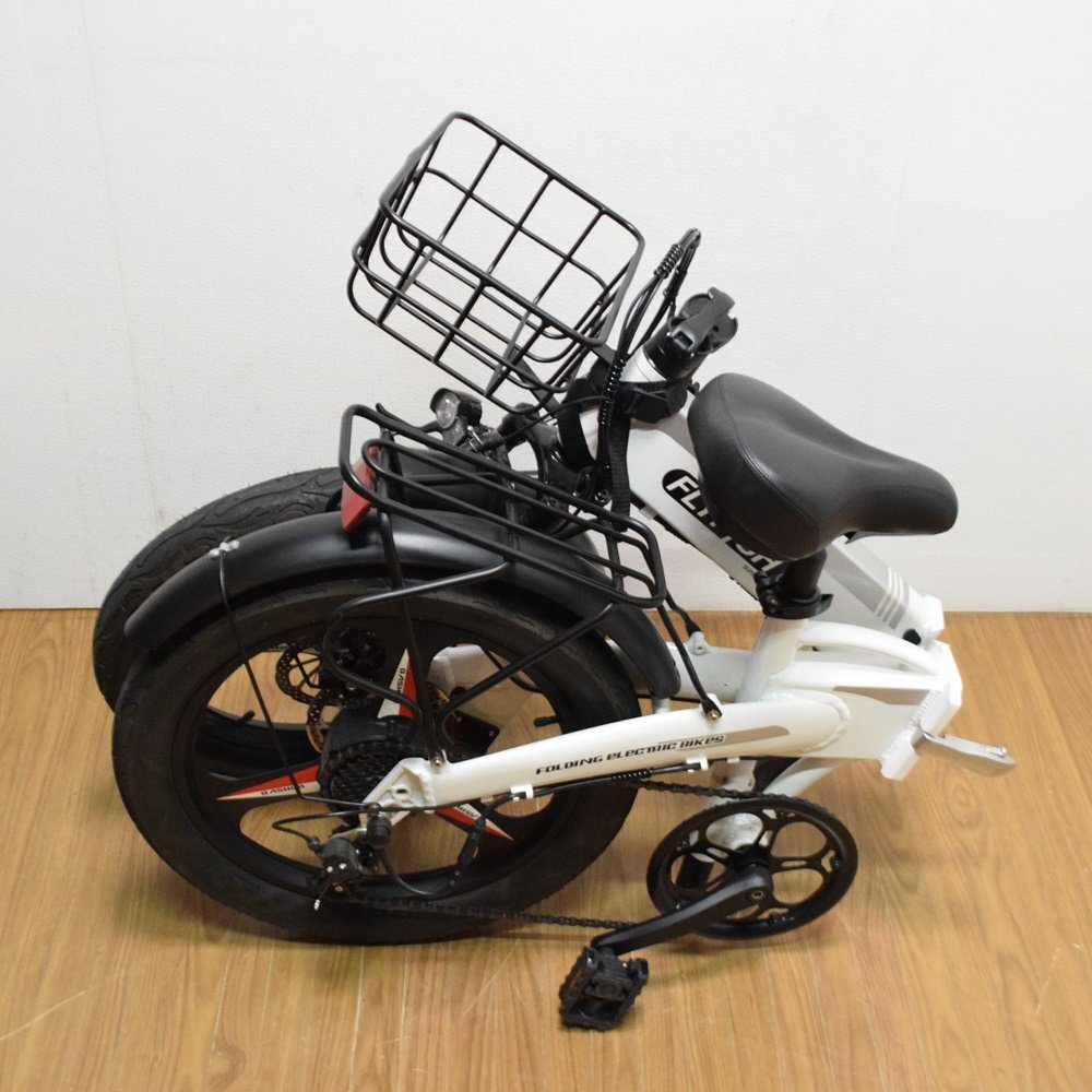 FLY FISH 電動アシスト折りたたみ自転車 ホワイト 7段変速 20インチタイヤ アシストレベル3段階 充電器付属 フライフィッシュ_8