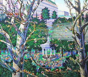 ヒロ・ヤマガタ【ハイビスカス】シルク サイン有 エディ