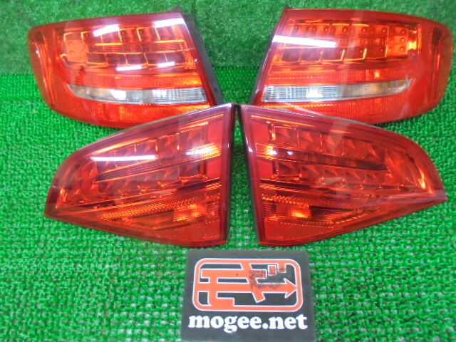 A4 Headlight AUDI with 2008-2012 50度未使用 7FJ5529 ACN2)) アウディ A4 ABA-8KCDNF 2011年 アバント 純正 テールライト＋フィニッシャーランプ4点セット　08S 8K9 945 094 B