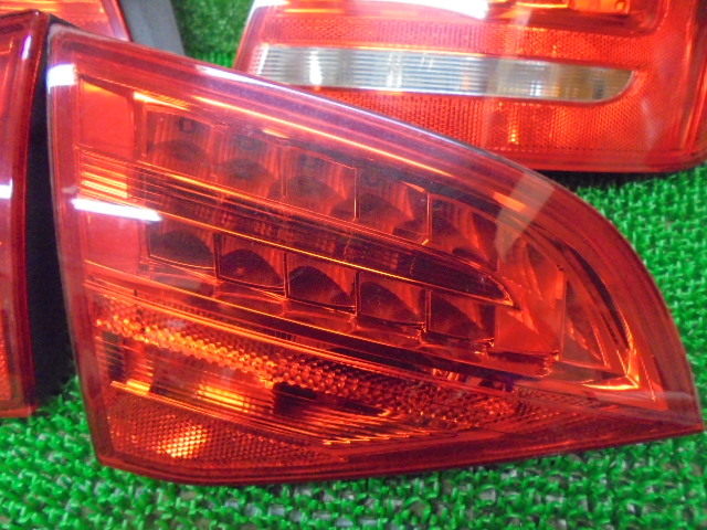 A4 Headlight AUDI with 2008-2012 50度未使用 7FJ5529 ACN2)) アウディ A4 ABA-8KCDNF 2011年 アバント 純正 テールライト＋フィニッシャーランプ4点セット　08S 8K9 945 094 B