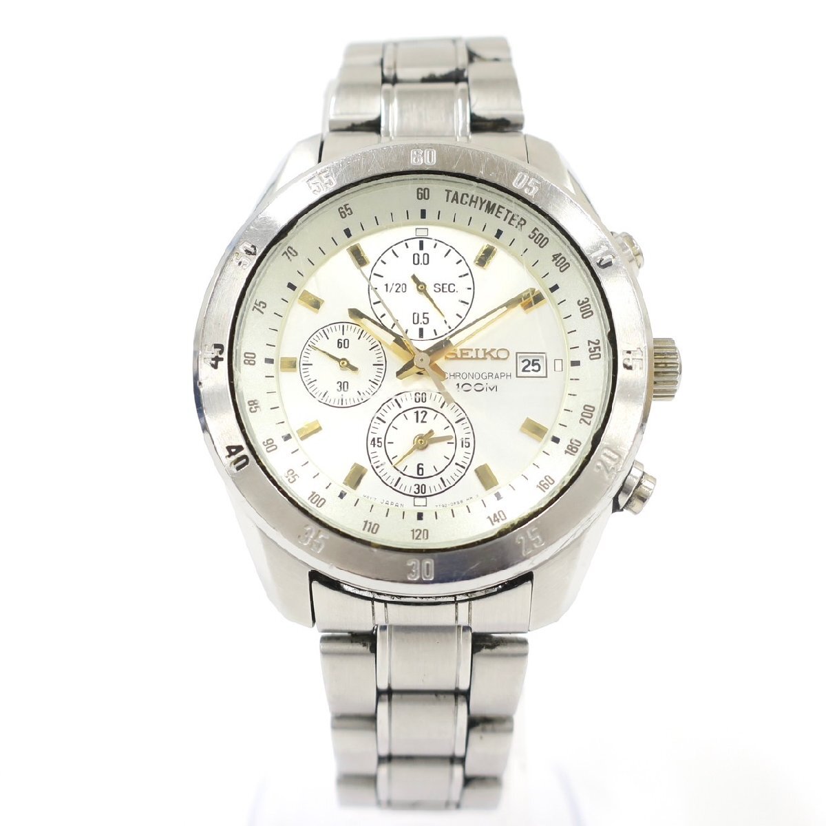 SEIKO セイコー 腕時計 7T92-0LT0 クロノグラフ 稼動品 1円スタート 稼動品 SEIKO セイコー CHRONOGRAPH クロノグラフ 100M