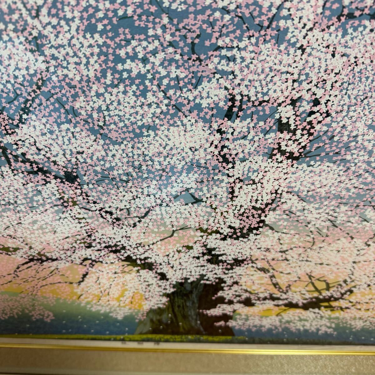真作保証】希少！佐野せいじ 醍醐櫻 木版画 エディション221/250 直筆