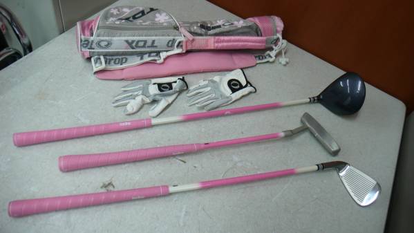 美品 Tear Drop/ティアドロップ ジュニア用クラブセット ピンク