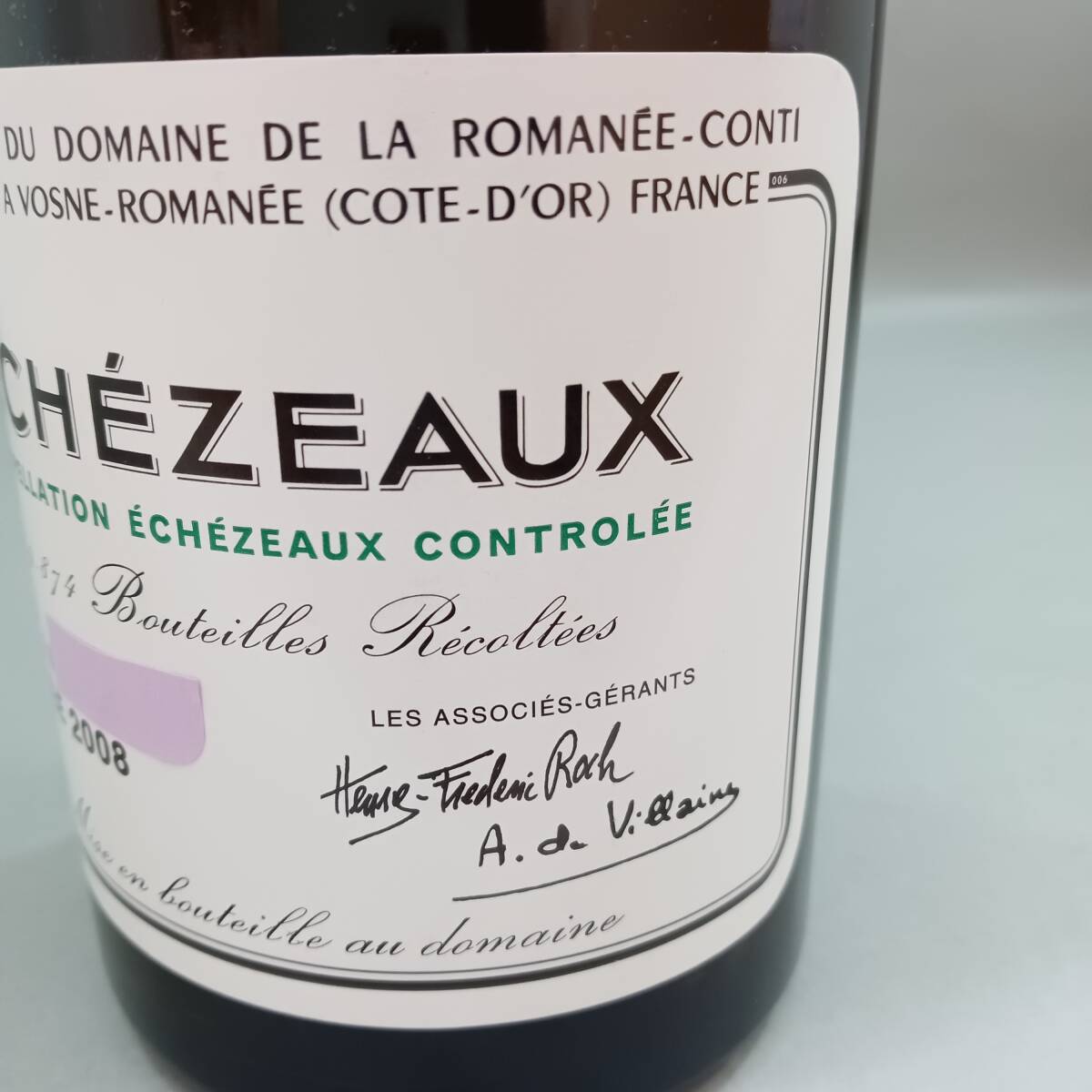 ◇DRC グランエシェゾー ECHEZEAUX ロマネ コンティ 2008 空ボトル 空