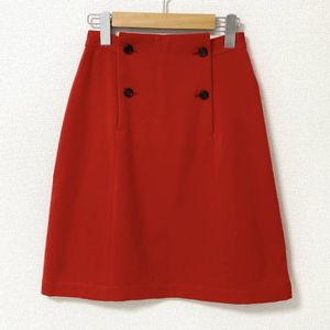 AD1988 COMME des GARCONS ダブルボタン ミニ スカート レッド 赤 Mサイズ コムデギャル