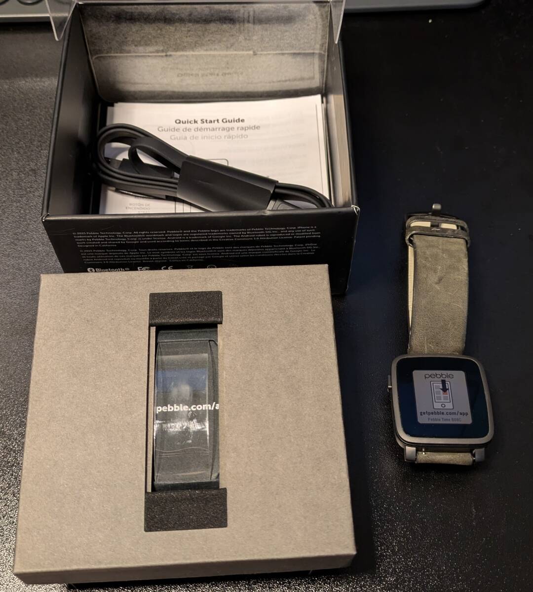 Pebble time steel スマートウォッチ_1