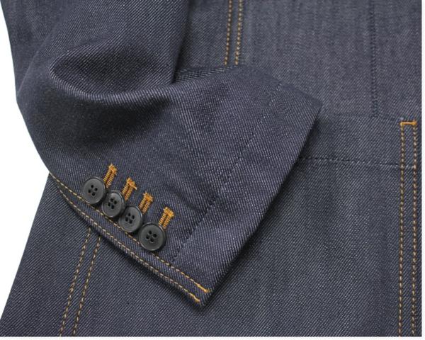 1円VALENTINO◆インディゴ伸縮デニムアンコンジャケットc401*s44