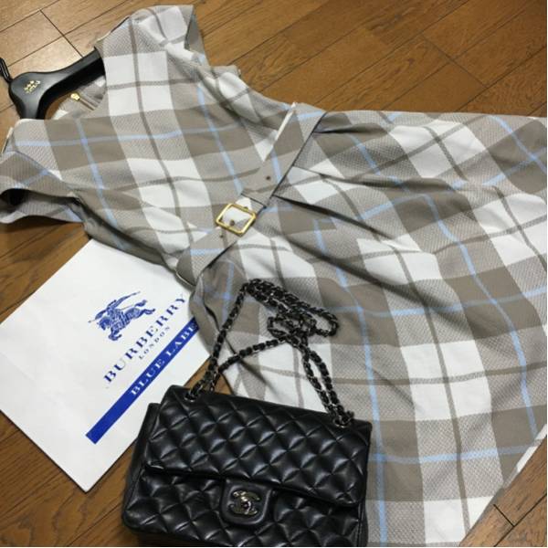 美品 バーバリー チェック ワンピース 38 大人気 完売 桐谷美玲