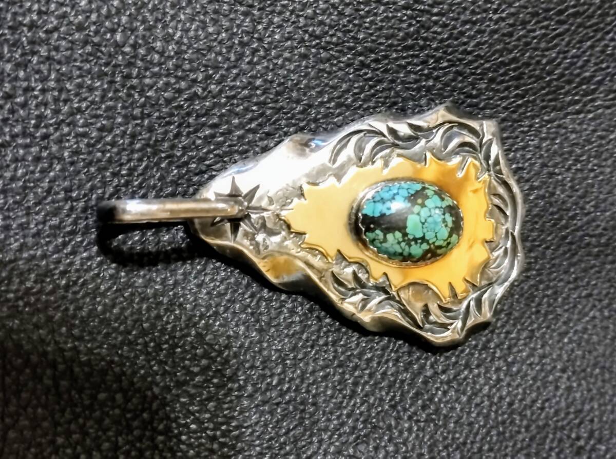 NO.3☆BIGHAND ☆ターコイズペンダントsilver925 K18 ☆BIG HAND