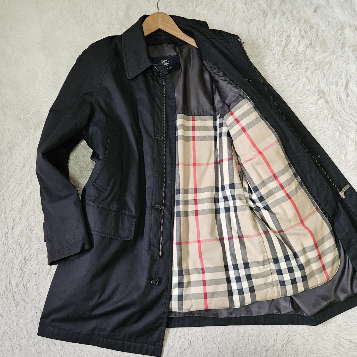 美品 バーバリー ロンドン【ダウンライナー着脱式 ノバチェック サイズ