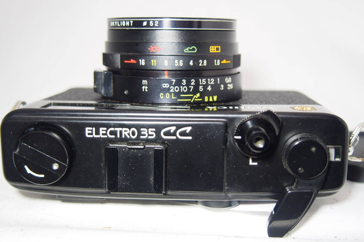 分解整備済】ヤシカ エレクトロ35CC黒 モルト張替済 4LR44電池・レンズ