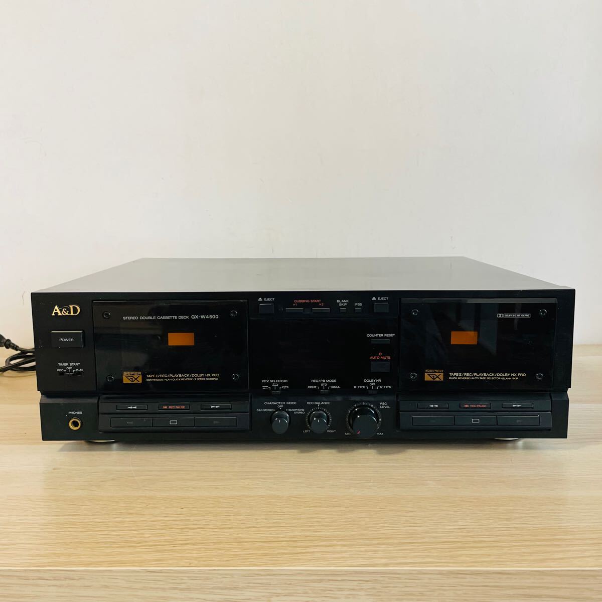 GX-W4500 A&D ダブルカセットデッキ 簡易動作確認済み 通電 完動品